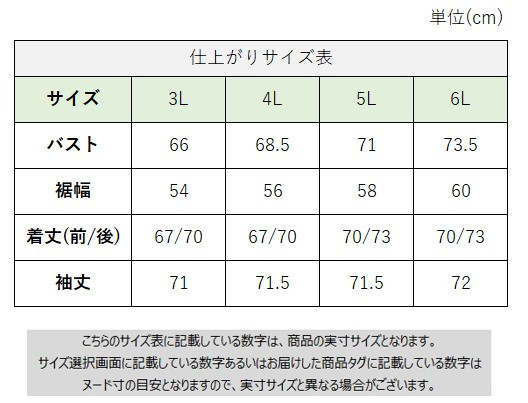 サイズチャート