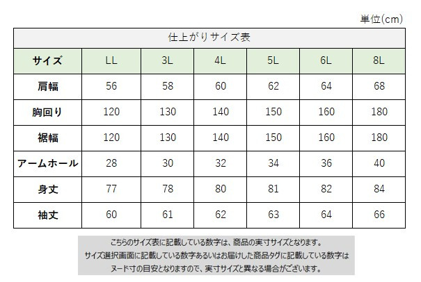 サイズチャート