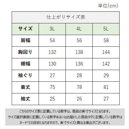 サイズチャート
