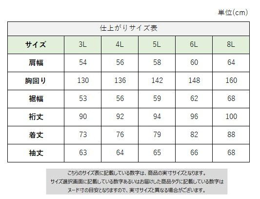 サイズチャート
