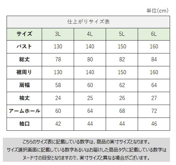 サイズチャート