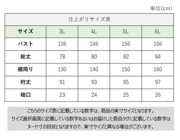 サイズチャート