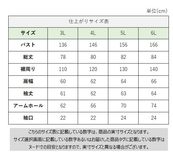 サイズチャート