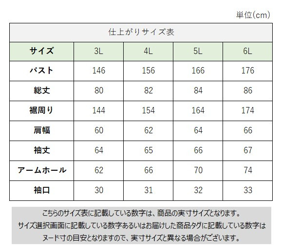 サイズチャート