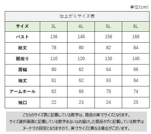 サイズチャート