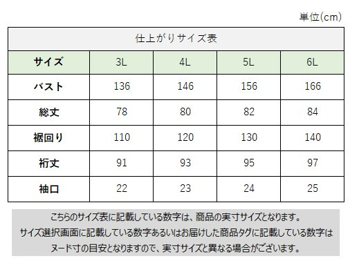 サイズチャート