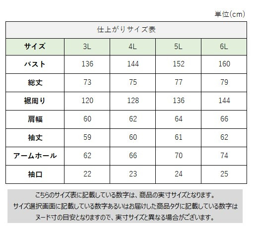 サイズチャート