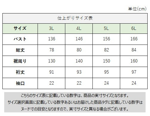 サイズチャート