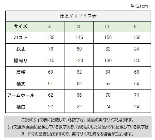 サイズチャート
