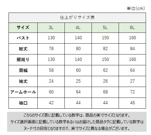 サイズチャート