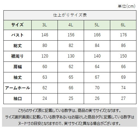 サイズチャート