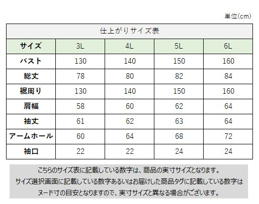 サイズチャート