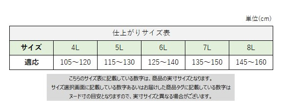 サイズチャート