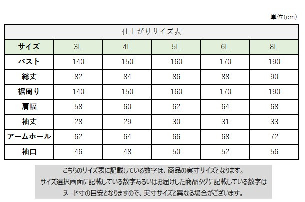 サイズチャート