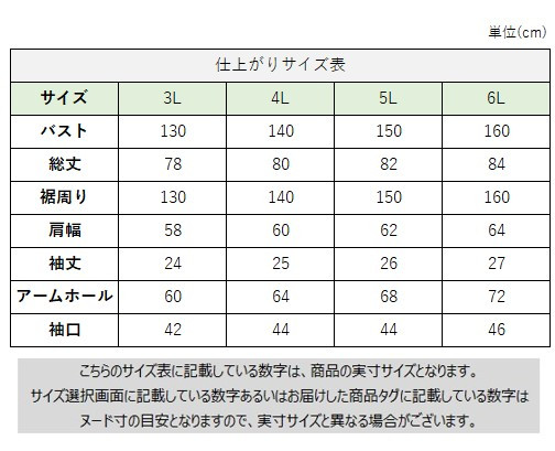 サイズチャート