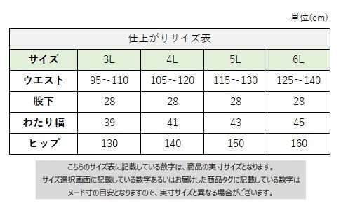 サイズチャート