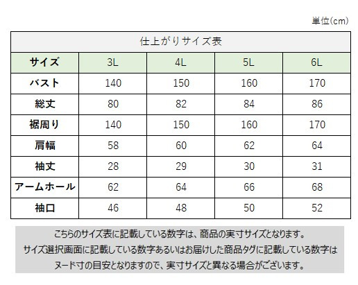 サイズチャート