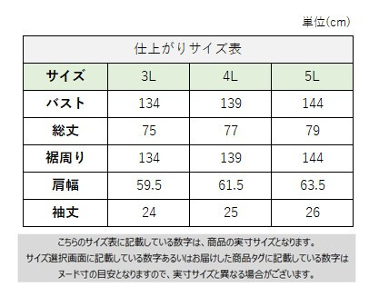 サイズチャート