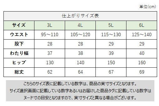 サイズチャート