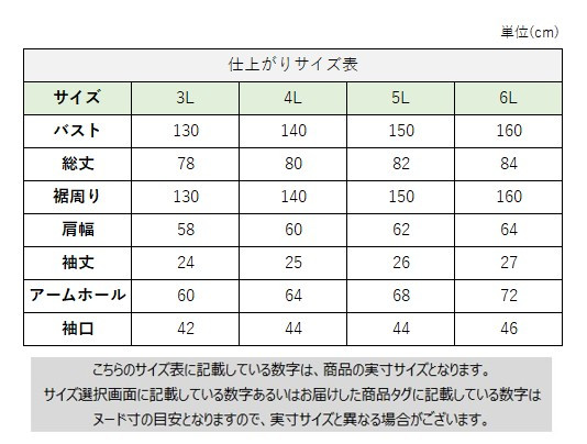 サイズチャート