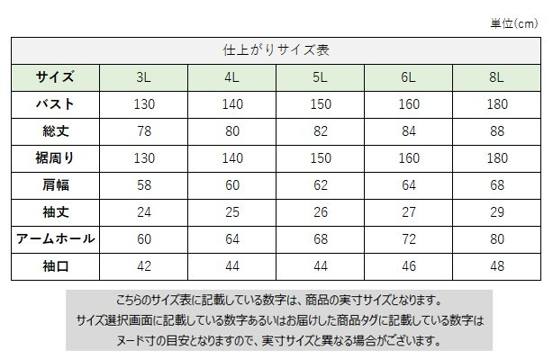 サイズチャート