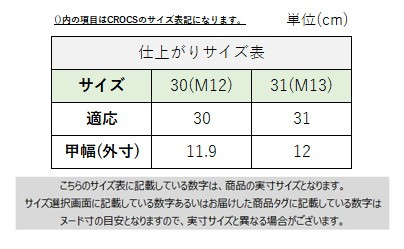 サイズチャート