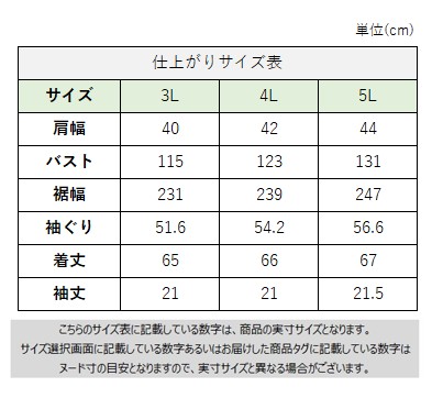 サイズチャート