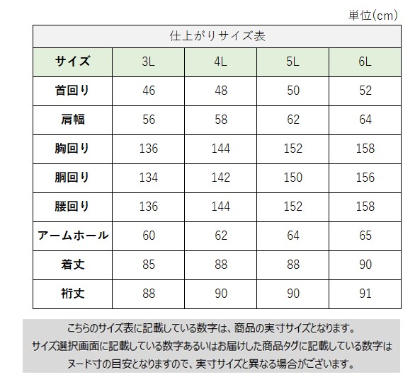 サイズチャート