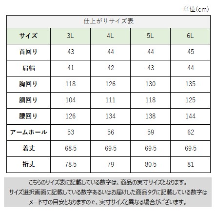 サイズチャート