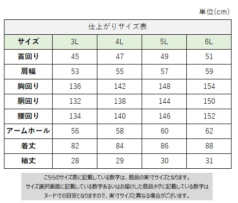 サイズチャート