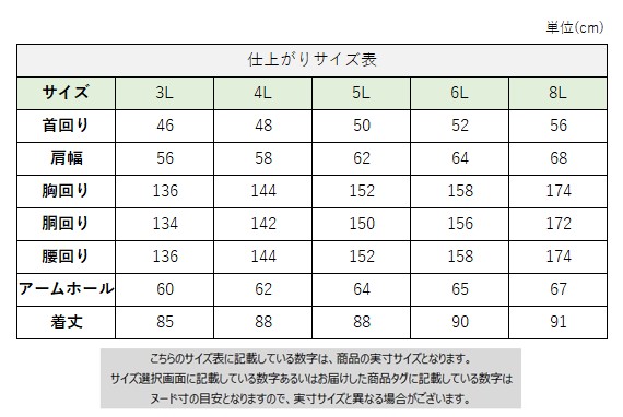 サイズチャート