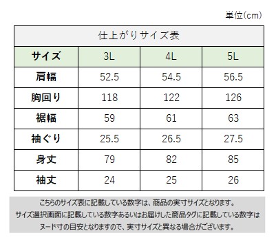 サイズチャート
