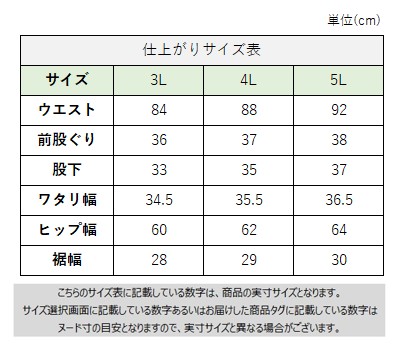 サイズチャート