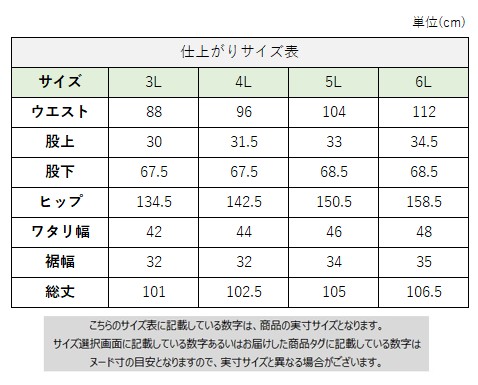 サイズチャート