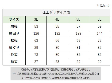 サイズチャート