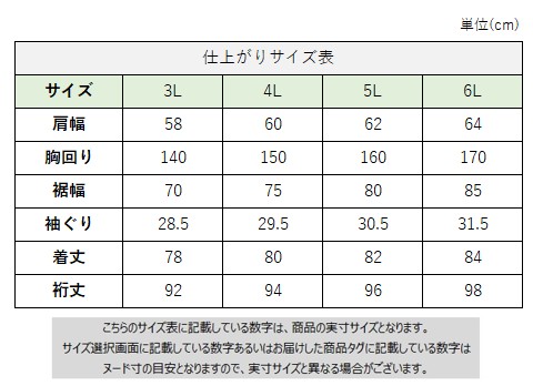 サイズチャート