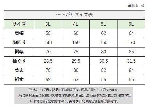 サイズチャート