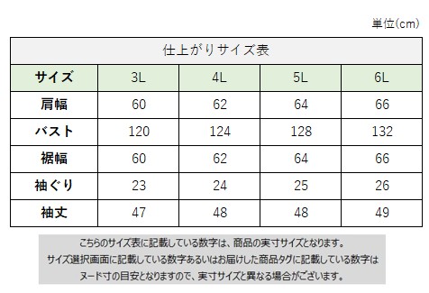 サイズチャート