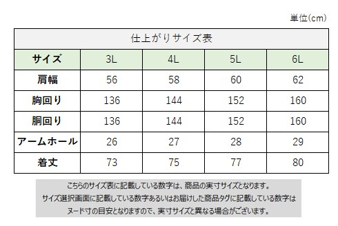 サイズチャート