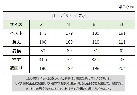 サイズチャート