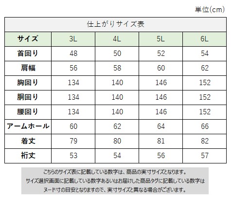 サイズチャート