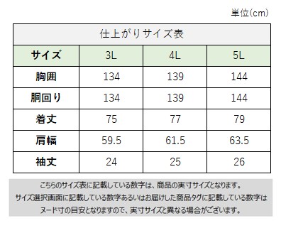 サイズチャート