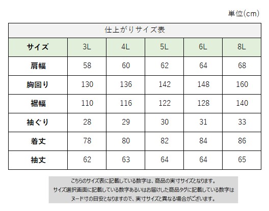 サイズチャート