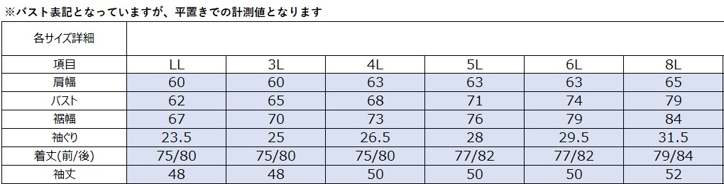 サイズチャート