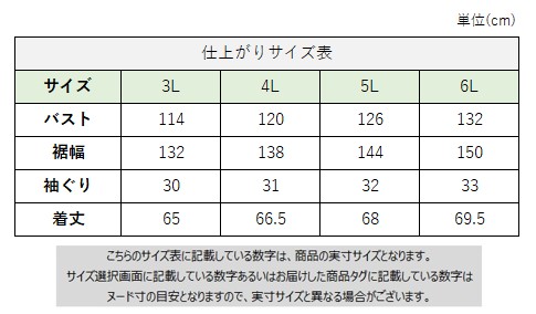 サイズチャート