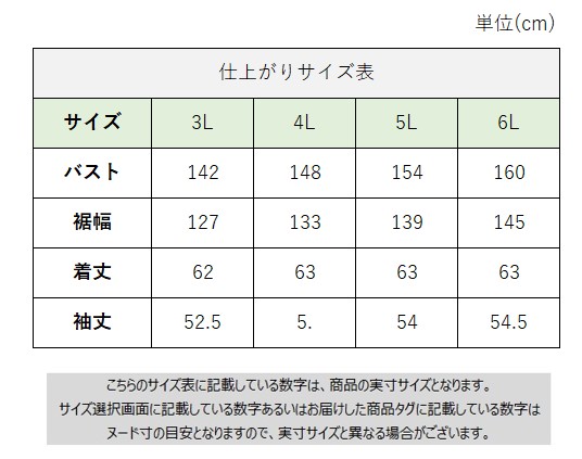 サイズチャート