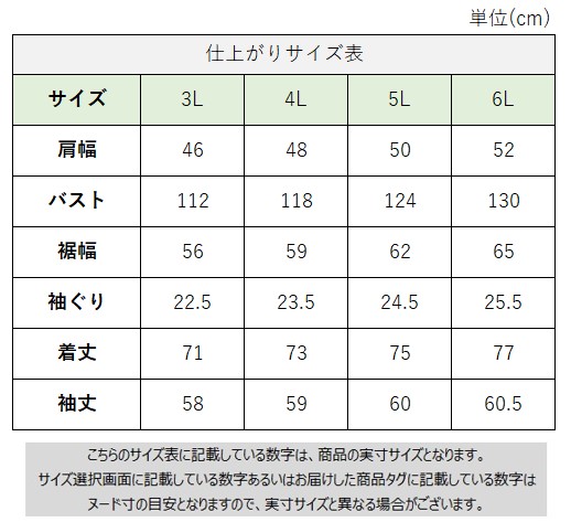 サイズチャート