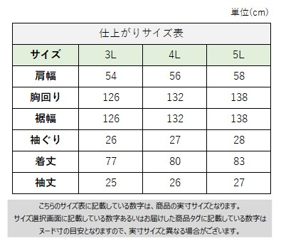 サイズチャート