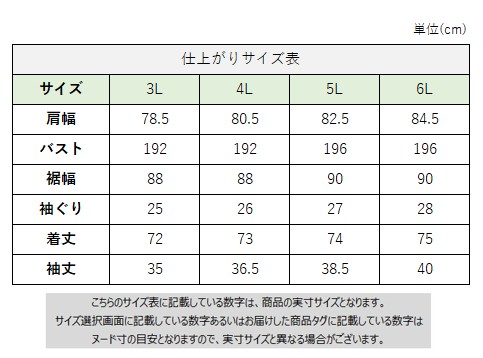 サイズチャート