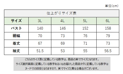 サイズチャート